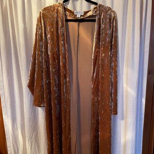 Ava & Viv Gold Velvet Duster